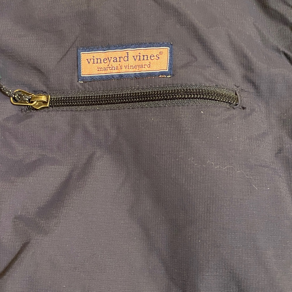 VINEYARD VINES Martha's FULL ZIP FLEECE JACKET Windbreaker Mens Navy Blue - Picture 4 of 7